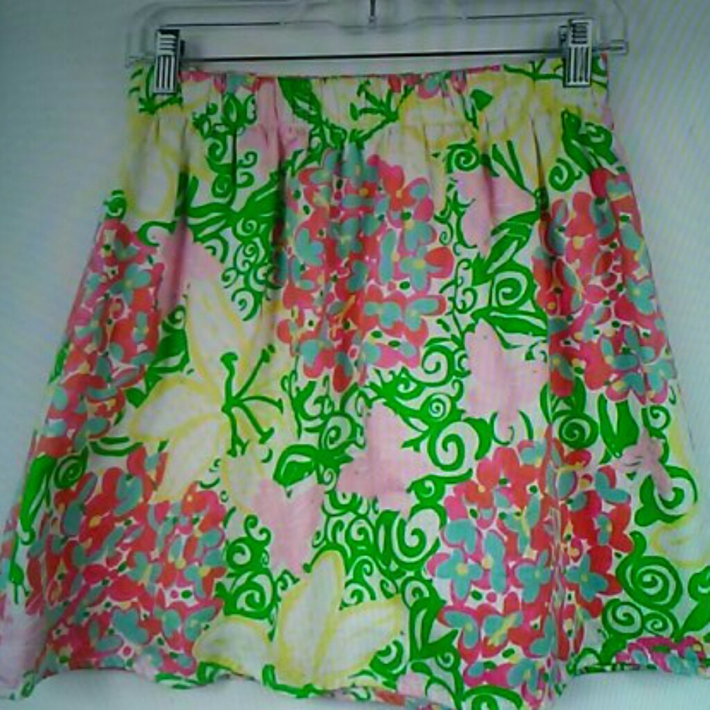 LILY PULITZER BRIAR SKIRT RESORT WHITE MARIPOSA